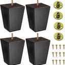 Set of 4 Wood Furniture Legs (5 Inches, Espresso)