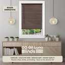 Cordless Room Darkening Venetian Blind - 36 Inch Width, 64 Inch Length, 2" Vinyl Slat Size - Mahogany - GII Luna Light Filtering Horizontal Mini Windows Blinds for Interior by Achim Home Decor