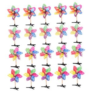 AngoilyPinwheel Hair Clips, 24PCS Colorful Windmill Barrettes, Hairpin Pinwheel Snap Bows Cartoon Kids Favor Kids Mini for Metal Iron Child Accessories, Cute