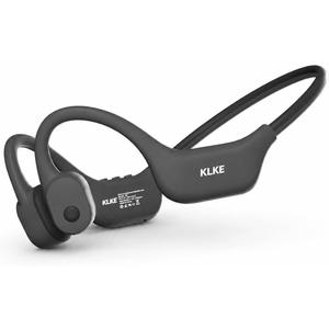 Open-Ear Bone Conduction Headphones for Running, Bluetooth Sports Headphones with Rear Safety Light, Dual Modes, Adjustable Fit, IP66 Waterproof, Mic, 10H Playtime for Gym Cycling