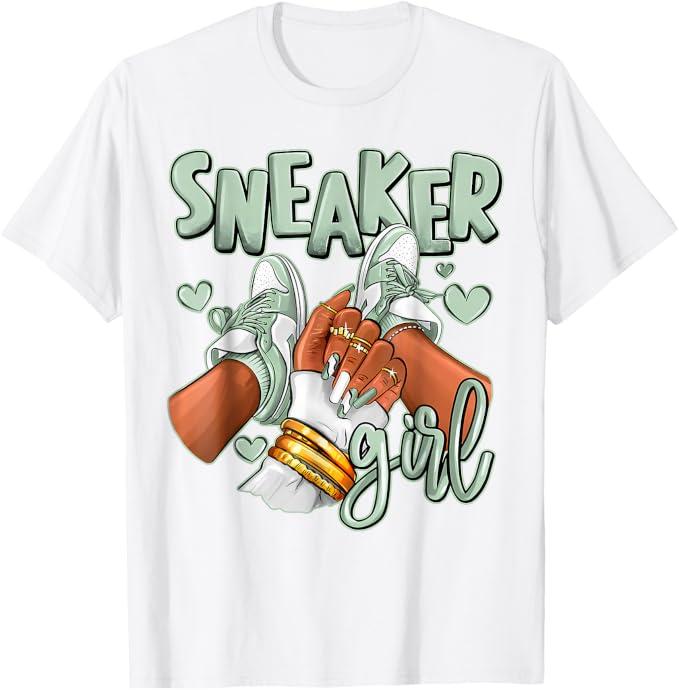 Girl Afro Seafoam Abundance 4s Matching Tee for Men Women T-Shirt M
