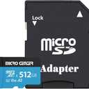 512GB microSDXC Card, 
Memory Card with Adapter for Smartphones, Tablets, Drones and Action Cameras