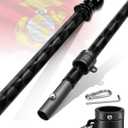 6FT Flag Pole For Outside House, Outdoor Flag Pole With Carbon Fiber, 2-Section Non-Wrapping Heavy Duty Design, Flagpoles For Porch, Residential, Garden Yard, Rustproof & Bend/Wind-Resistant