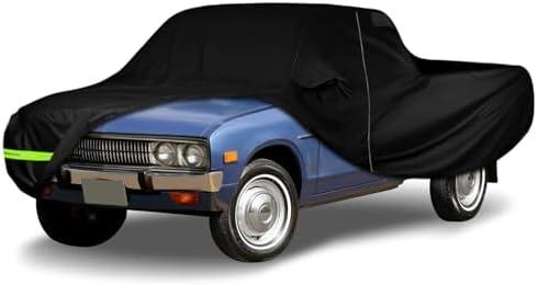 Waterproof Car Cover Compatible with 1965-1986 Nissan/Datsun 520/620/720 Single Cab 6ft Short Bed Accessories, All Weather Classic Car Covers with Inner Cotton&Zipper Door for Snow Rain Protection