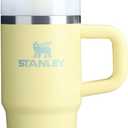 Stanley Quencher H2.0 Tumbler with Handle and Straw 14 oz | Flowstate 3-Position Lid | Cup Holder Compatible for Travel | Insulated Stainless Steel Cup | BPA-Free | Pomelo (14 Ounces)