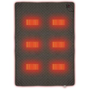 Portable Large Size Electric Heating Pad Heated Sleeping Pad Outdoor Camping Sleeping Bag Pad USB/Type-C Powered 3 Heating Levels Heating Pad for Cold Weather Camping Backpacking or Hiking 59 x 71in (Brown)