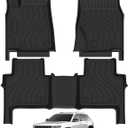 Falafa Floor Mats for 2022-2025 Jeep Grand Cherokee 5 Seats (Include 4xe, Not for WK or L), All Weather TPE Heavy Duty Floor Liners, 1st and 2nd Row Grand Cherokee Accessories Trunk Car Mats, Black