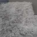 EasyJoy Ultra Soft Fluffy Shaggy Area Rug Faux Fur Rug Chair Cover Seat Pad Fuzzy Area Rug for Bedroom Floor Sofa Living Room (4 x 6 ft Rectangle, Light Grey