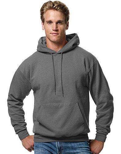 Hanes Adult Comfortblend Ecosmart Hooded Pullover Fleece, Smoke Grey, XLarge