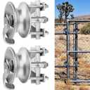 Rolling Gate Hardware Kit, Heavy Duty Sliding Gate Kit, Galvanized Sliding Gate System with 6" Double Wheel Carrier, Flat Plate Mount (Wood/Wall)