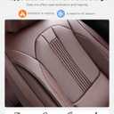 Huidasource Brown Back Seat Cover, Nappa Leather Rear Seat Cover with Ventilation Holes, Velcro Adjustable, Compatible with Seat belts, Child Safety Seats, Universal Fit for Most Cars SUV Truck, Brown