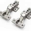 Ravinte 4 Pack 2 Pairs European Kitchen Cabinet Hinges Soft Close Half Overlay Cabinet Door Hinges Heavy-Duty Frameless Adjustable Concealed Cabinet Cup Hinge