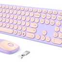 seenda Wireless Keyboard and Mouse, USB & Type C 2-in-1 Receiver, SK73-3 Full Size Black Wireless Keyboard Mouse Combo, Compatible for Windows, MacBook Pro/Air, Laptop, Desktop