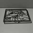 CHENGU 3 Pieces Metal Minimalist Abstract Woman Wall Art Line Drawing Wall Art Decor Single Line Female Home Hanging for Kitchen Bathroom Living Room