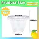 Tiaiidi 100 Pack 6 oz Clear Plastic Cups,Disposable Parfait Cups with Flat Lids(No Hole),Party Dessert Cups for Cold Drinks,Fruit,Cupcake,Ice Cream,Snack