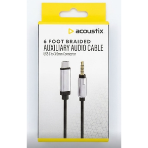 Acoustix™ Auxiliary Braided Audio Cable (6ft)