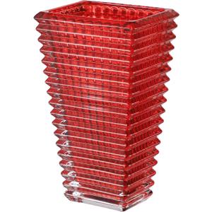 MCMCNCUIU Crystal Vase, Large Crystal Vases for Flowers, Red Large Flower Vase, Modern Glass Vases for Living Room, Bedroom, Kitchen, Dining Table, Mantle, Wedding, 9 Inches