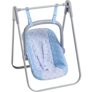 JC Toys - for Keeps Playtime | 2 in 1 Baby Doll Swing and Portable Carrier | for Dolls up to 18" | Ages 3+ | Blue