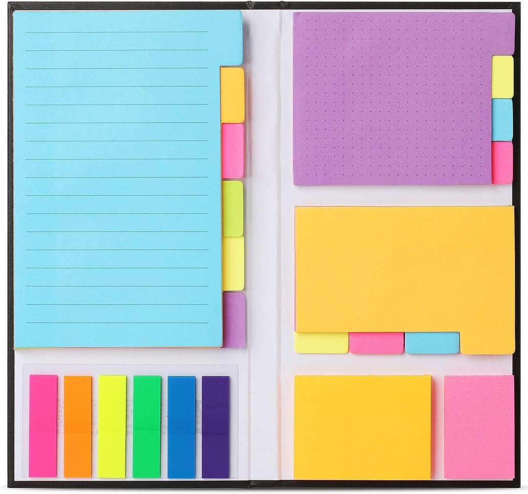 Mr. Pen- Sticky Notes Set, 410 Pack, School Supplies, Office Supplies, Planner Sticky Note Dividers Tabs, Book Notes, Stocky Notes for Bible Journaling (Vibrant)