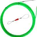 15m Fishing Tape Electrical Wire Threader Wire Puller for Pulling Wire Line (15m Green Diameter 4.5mm)