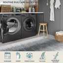 Lahome Moroccan Runner Rugs for Hallway 2.5x8,Grey Long Kitchen Runner Rugs Washable Ultra-Thin Non Slip, Soft Abstract Carpet Runners for Entryway Stair