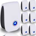 Ultrasonic Pest Control Indoor, Pest Repellent for Rodents, Mosquitoes, Ants, Cockroaches, Rat, Mice, Fleas, Beetles and Other Insects, Non-Toxic, Safe for Humans, Home, Office, Hotel (6 Packs)