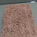 Disolla Small Bath Mat 17x24 Inch - Chenille Pink Bathroom Rug, Extra Soft Absorbent Plush Shaggy Bathmat, Non-Slip Machine Washable Floor Mat for Shower, Tub and Sink