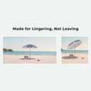 6FT Fringe Beach Umbrella for Sand, Boho Coastal Patio Umbrella with Tassels, UPF 50+ Sun Protection, Tilt, Carry Bag for Beach Vacation & Pool, Reef Indigo