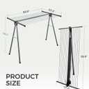 JS HANGER A Shape Clothes Drying Rack Folding Outdoor Clothesline, Heavy Duty Stainless Steel Laundry Drying Rack, Foldable Portable Clothing Dryer 46 Feet