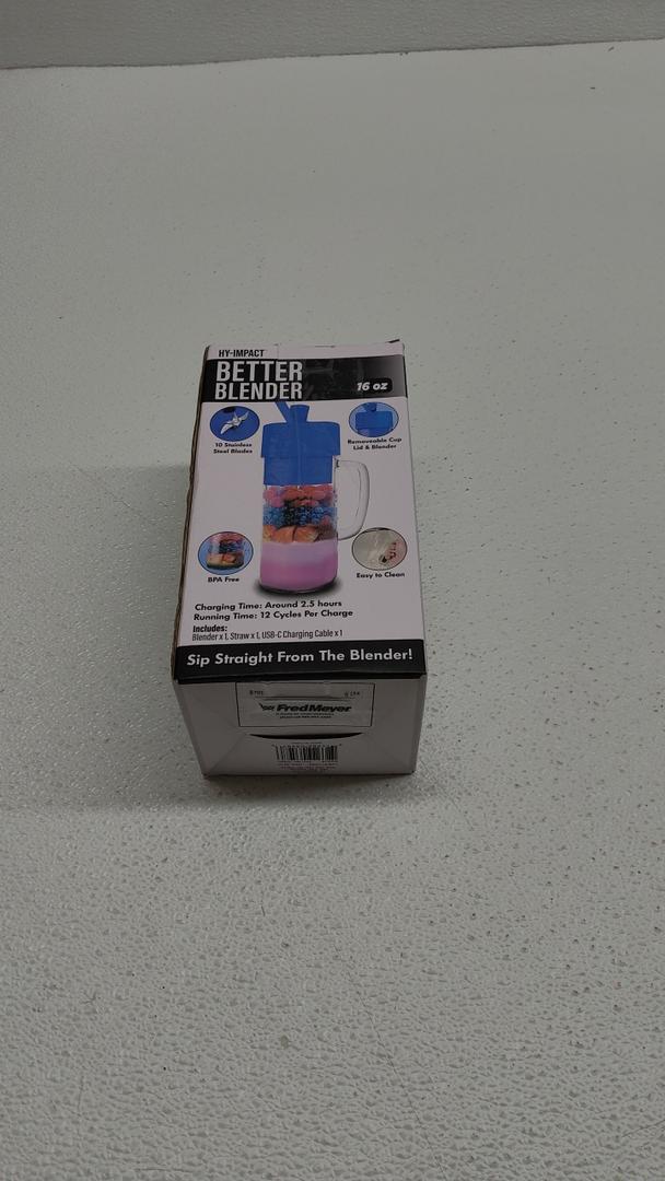 Hy-Impact Better Blender 16 Oz Cordless USB Rechargeable Turbo Power