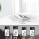 DOB SECHS Silicone Lip Holder with Card Holder Compatible with Lipstick Lip Glaze Phone Case Back Stick On Holder for iPhone and Android Smartphones Grey, Small