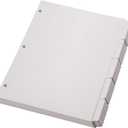 Oxford Blank Write On Binder Dividers, 1/5 Cut Tabs, 3 Hole Punch Dividers in 5 Tab Sets, 100 Dividers, 20 Sets, White (89981)