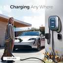 TESSAN EV Charger Level 2, 40A/240V Wall Mount Electric Vehicle Charing Station, Smart EV Chargers Equipment App Control Wi-Fi Only 2.4Ghz& Bluetooth 25ft Cable with Holder for Indoor Outdoor Home