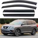 Window Visors Rain Guards for 2013-2021 Nissan Pathfinder, Out-Channel Window Vent Wind Deflectors Visors Shades for 13-21 Pathfinder S SV SL Platinum