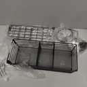 VITVITI Metal Hair Tool Organizer with Toilet Paper Basket, Bathroom Blow Dryer Curling Iron Holder Wall Mount, 2 Tiers Styling Tools Organizer for Straightener with Hooks, Black