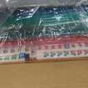 American Mahjong Tile Set Pink 166 Mahjong Tiles 1.2-inch American Mahjong Tile Set Equipped with 4PCS Mahjong Racks with Pushers, 1.2 x 0.9 x 0.5 inches