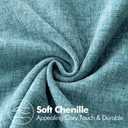 Woaboy Pack of 2 Smoke Blue Pillow Covers 18x18 Inch Soft Chenille Couch Throw Pillows Solid Color Cushion Covers Home Decoration for Spring Sofa Living Room