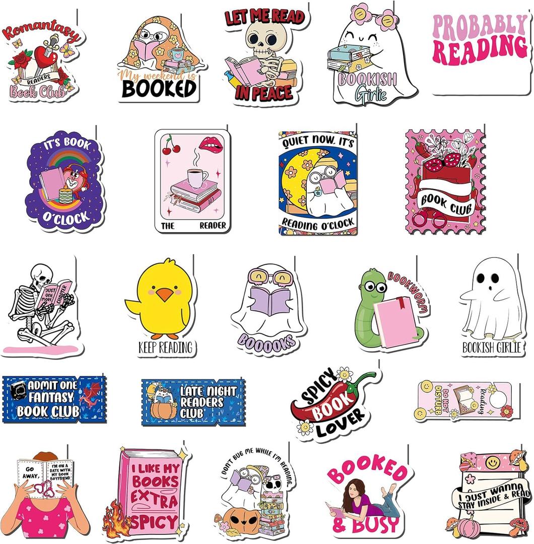 Skyygemm 50 Pcs Funny Magnetic Bookmarks, Cute Magnet Bookmarks Bulk for Women Men Work Adults Travel School Office Supplies Gifts, 50 Styles