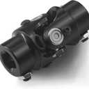 BUYMACHINERYPARTS 3/4" DD X 3/4" DD Black Steering Universal Joint Single U Joint Shaft,Total Length: 83mm (3-1/4")