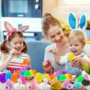 24 Pack Easter Egg Filled Plush Bunny Toys, Colorful Bunny Plush Easter EggFillers Bulks for Kids Toddlers Teens Boys Girls Easter Basket Stuffers Hunt Easter Party Favor