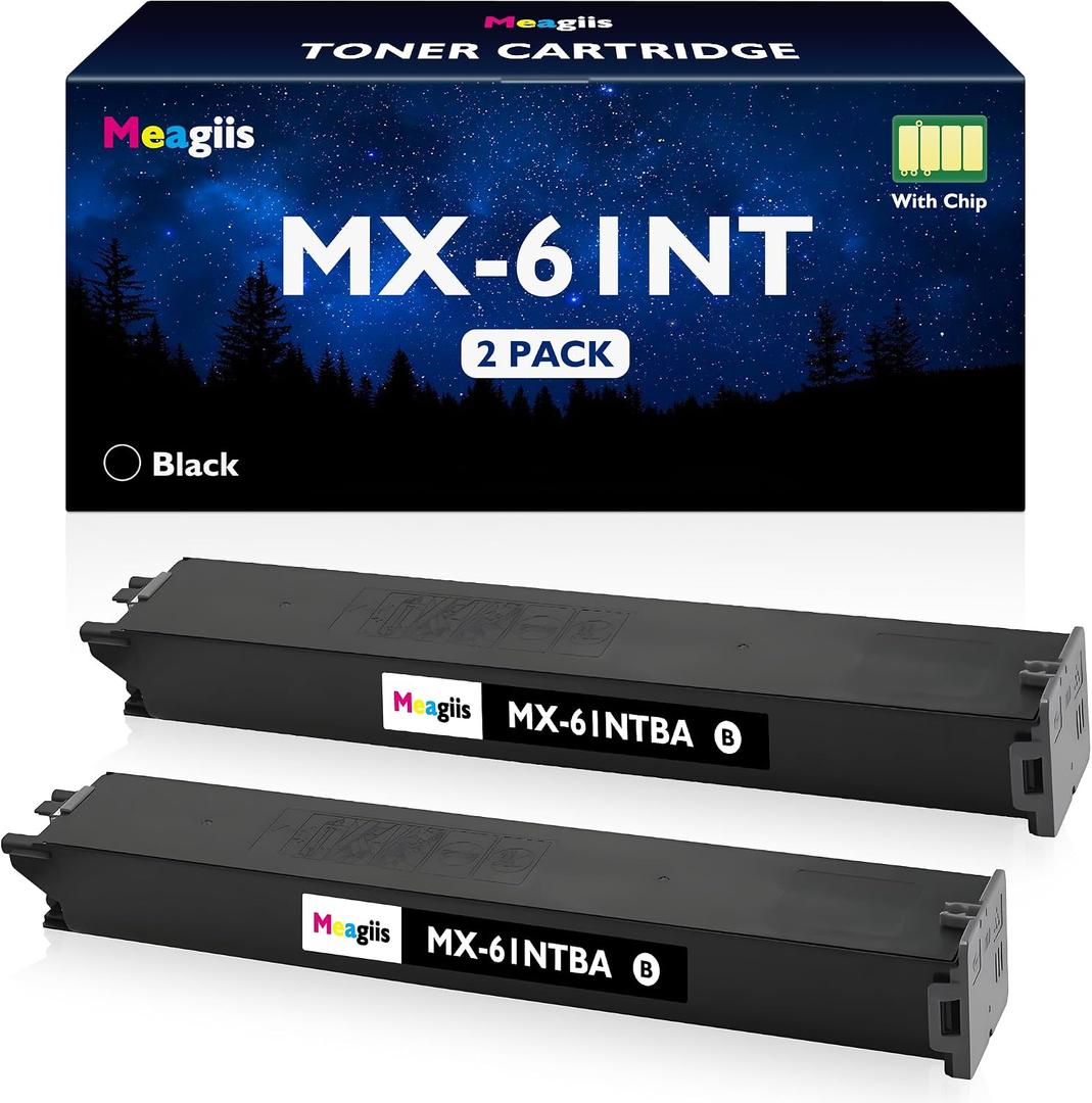 MX-60NT MX-61NT Black Toner Cartridge 2-Pack Replacement for Sharp