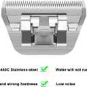 30W Detachable Dog Grooming Wide Blades,Compatible with Andis,Oster A5,Wahl KM10 Series Clippers,Cut Length 1/50(0.5mm)