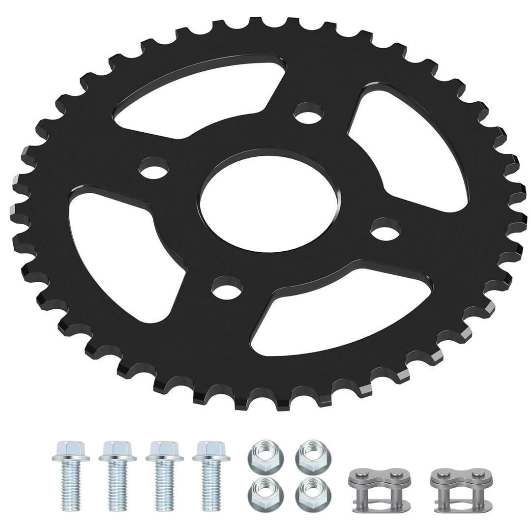 YOXUFA 40/41/420 Chain 40T Tooth Mini Bike Sprocket 40mm Bore for Coleman BT200X CT200U CT200U-EX Baja Warrior TrailMaster Massimo MB165 MB200 Axis M200 Predator 212 196cc 200cc 6.5hp Go Kart Parts