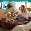 PetAmi Waterproof Dog Blanket for Couch, Extra Large 80x60, Pee Proof Sherpa Fleece Reversible Pet Throw, Furniture Protector for Bed Sofa Crate Kennel, Soft Washable Cover for Dog Cat, Brown Sherpa