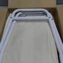 Large Dog Basket, Metal Oxford Puppy Bin with Storage Organizer, Trapezoid Doggy Bin for Living Room for Dog Lovers, White