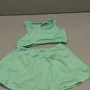 SOLY HUX Toddler Girl's 2 Piece Workout Outfits Lightweight Crop Tank Tops and Skort Athletic Set (Plain Mint Green)