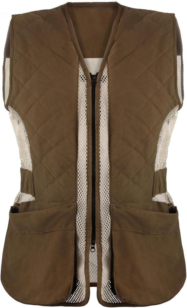 Avizon Adjustable Shooting Vest, Unisex Mesh Shooting Range Vest with Moveable Shoulder Pad for Adults, M/L