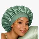 YANIBEST Silk Bonnet for Sleeping Women, Double Layer Hair Satin Bonnets with Elastic Band, Sleep Cap Curly Natural Hair