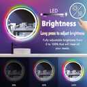 20 inches Round LED Bathroom Mirror, Wall Mounted, Front Lights (3 Colors) & RGB Backlit, Anti-Fog, Smart Light up, Circle Mirror, 20Inch Vanity Mirror, Rainbow