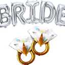 KatchOn Giant Bride Balloons - 40 Inch Silver for Bachelorette Party & Bridal Shower Decorations